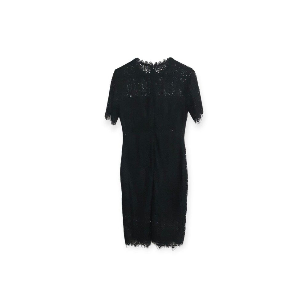 MIAMI Francesca’s Black Lace Overlay Midi Miami Dress